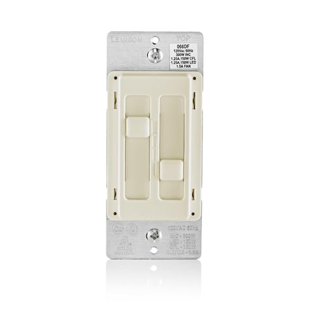 Gorgeousglow Decora Sureslide Fan & LED Dimmer Slide Switch, Light Almond GO3325533